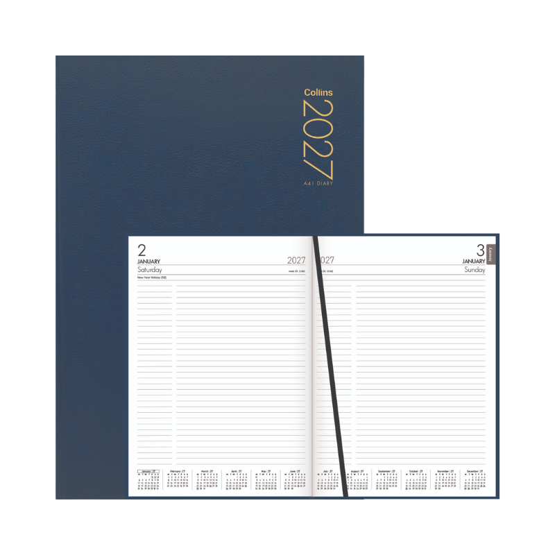 2027 Collins Diary A41 Navy Blue