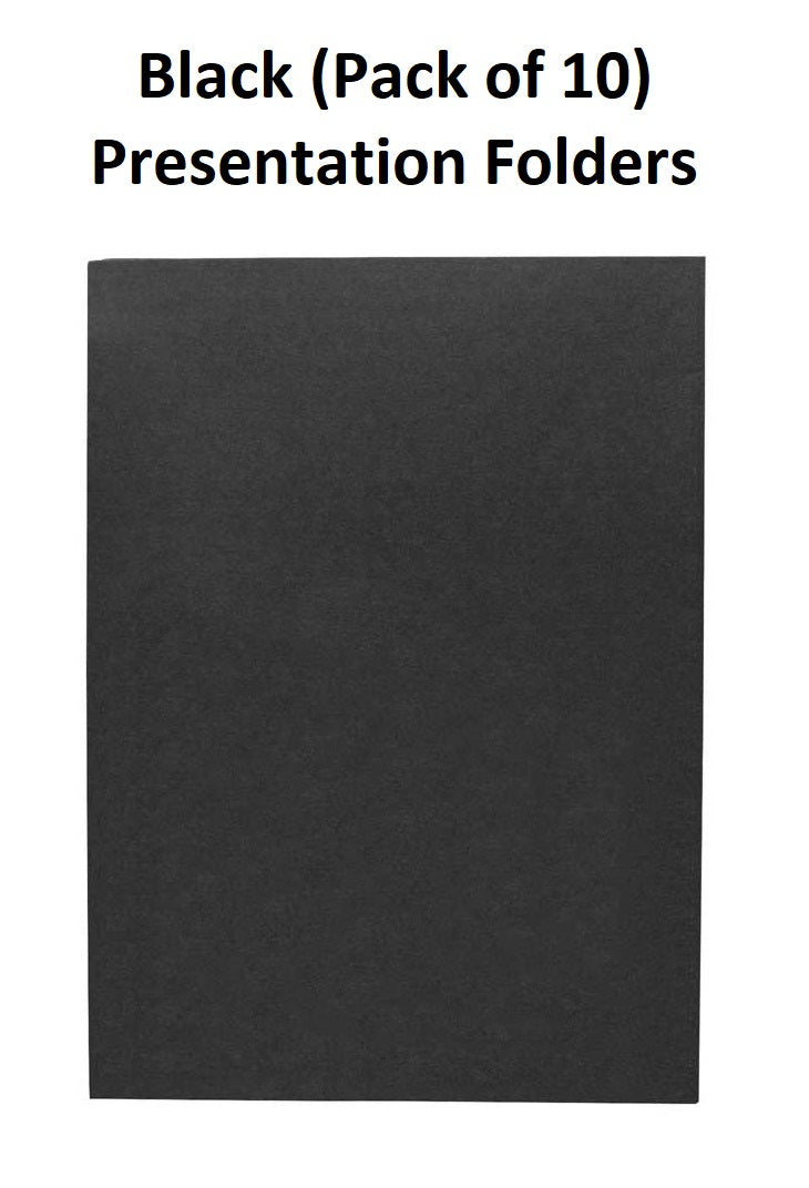 Black (Pack of 10) - Presentation Folders