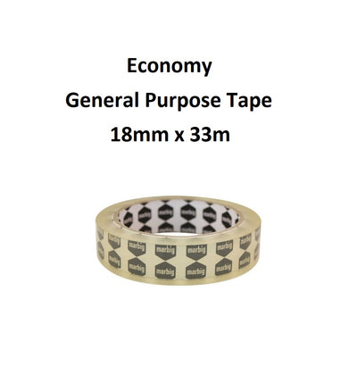 Economy General Purpose Tape 18mm x 33m - single