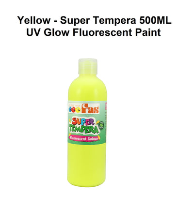 Fluoro Yellow 500mL - FAS Super Tempera Poster Paint