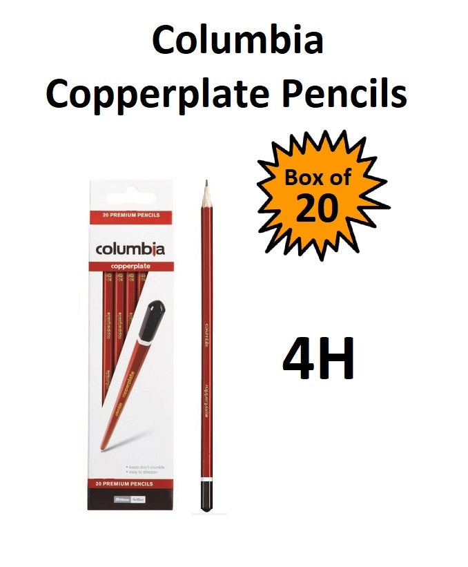 Columbia Copperplate Pencils  - Box of 20 - 4H
