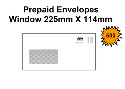 DLE Self Seal Window 500's - Prepaid Envelopes