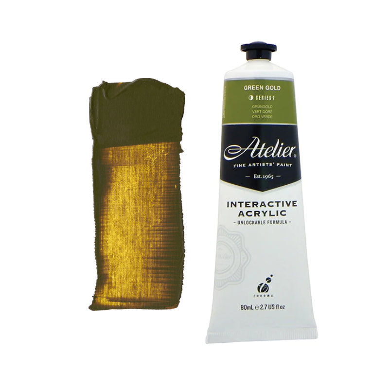 Green Gold 80ml - Atelier Acrylic Paint S2