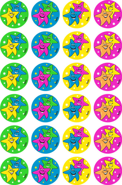 Stars - Fluoro Merit Stickers (Pack of 96)