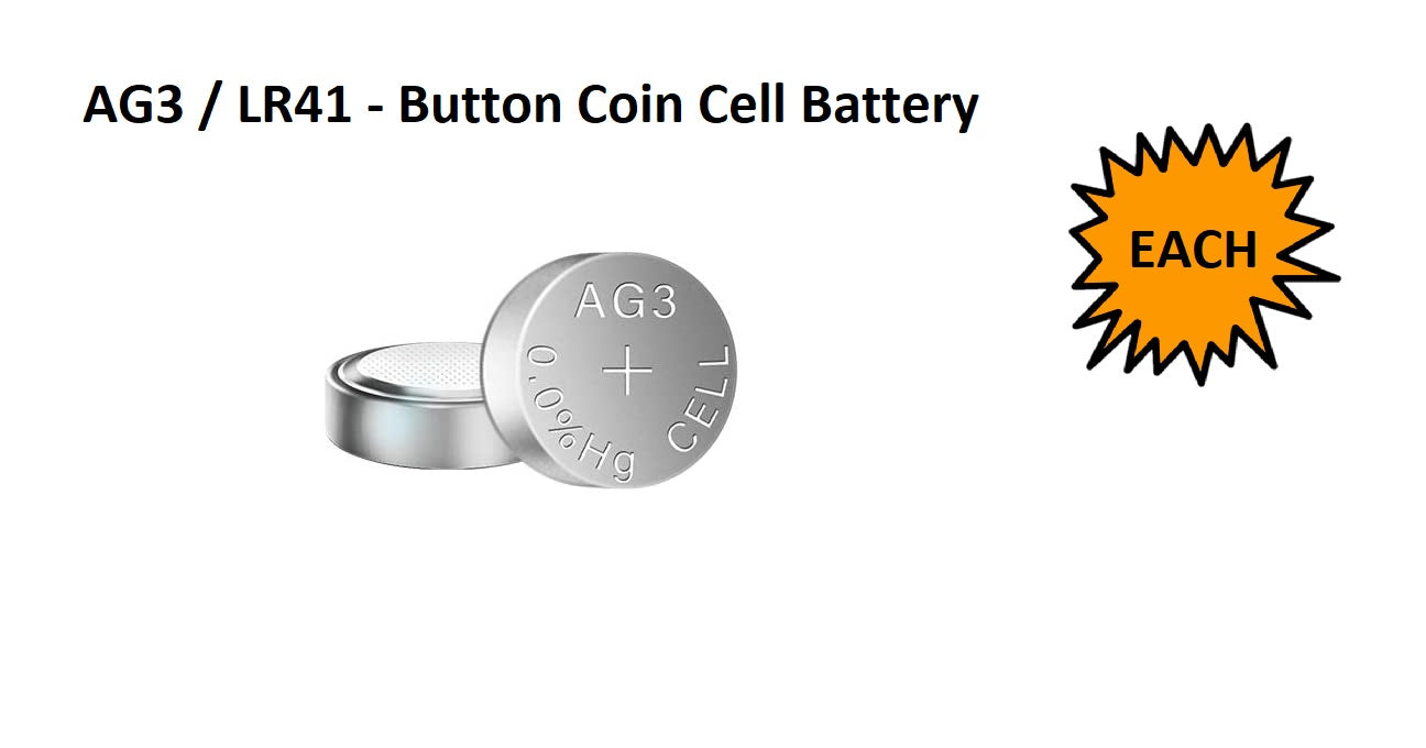 Button Battery - AG3 / LR41 - Single