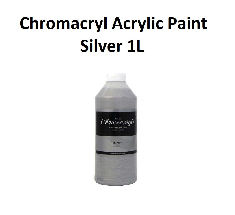 Silver 1L - Chromacryl Acrylic Paint