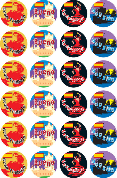 Spanish - Language Merit Stickers (Pack of 96)