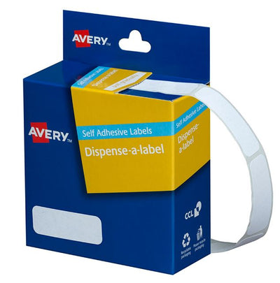 13 x 36mm - White Rectangle Labels Dispenser - 700's