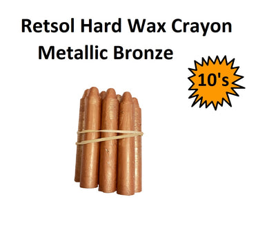 Retsol Hard Wax Crayon - Metallic Bronze 10's