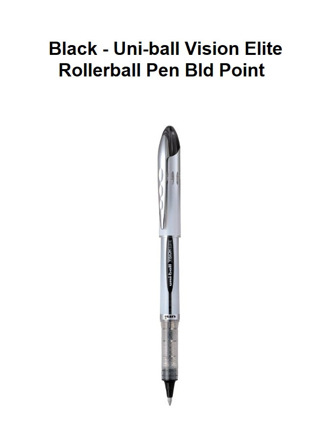 Black 0.8mm - Uniball Vision Elite Rollerball Ink Pen