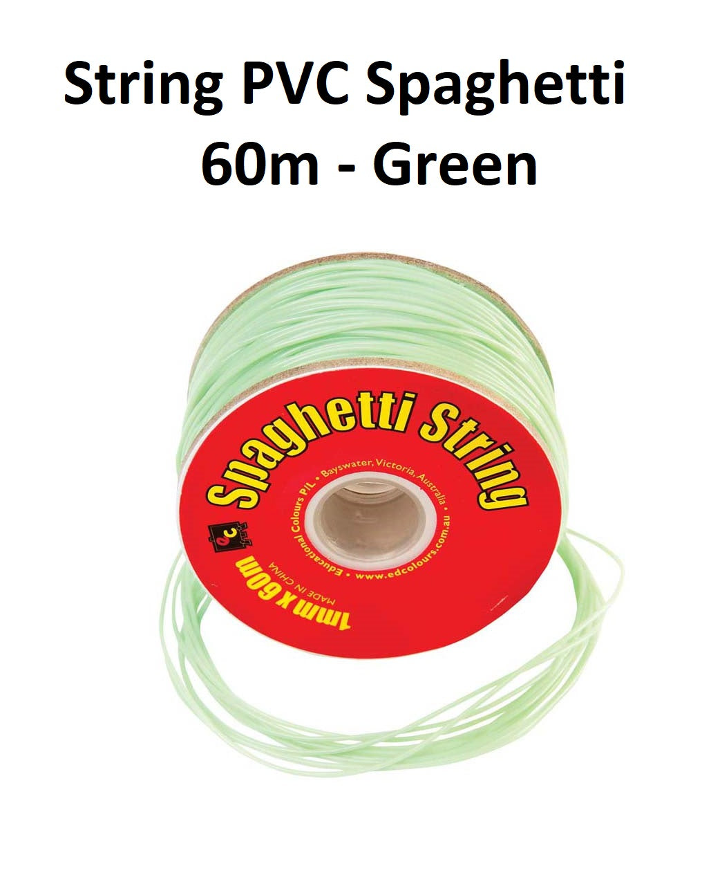 Green 60m - Spaghetti String PVC Roll