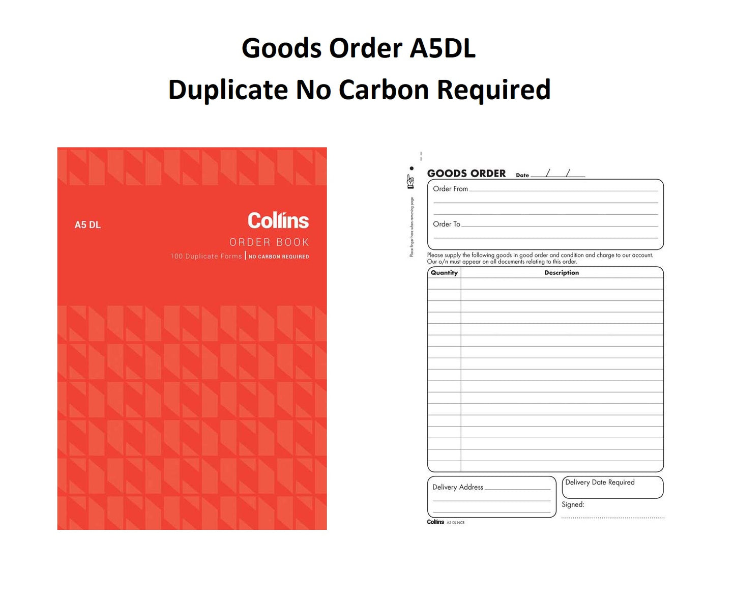 Order Book - A5 DL (NCR)