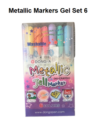 Gel Pen - Assorted Metallic (Set of 6)