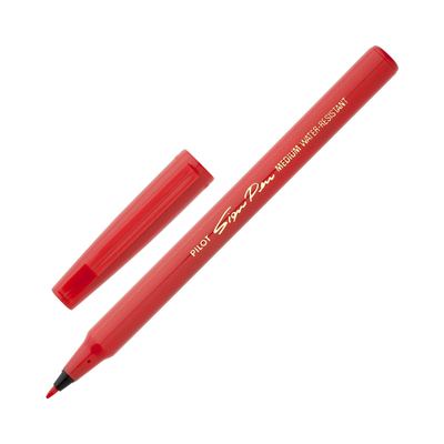 Red - Pilot Sign Pen - Fibre Tip 0.6mm