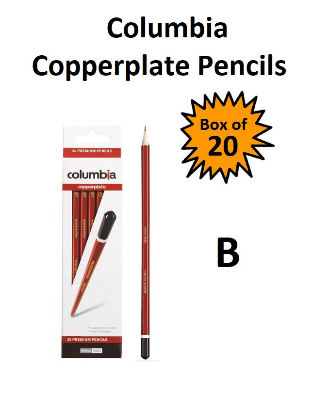 Columbia Copperplate Pencils  - Box of 20 - B