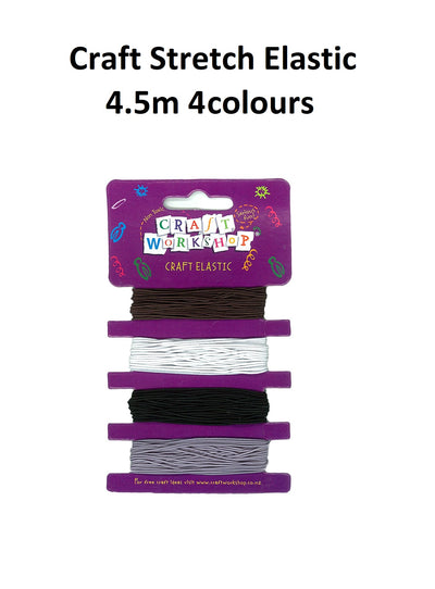 Elastics 1mm Round 4.5m - 4 pack