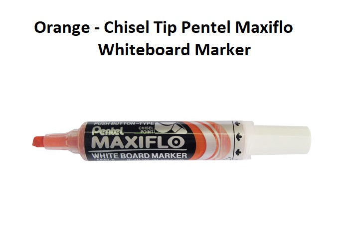 Orange - Chisel Tip Pentel Maxiflo Whiteboard Marker