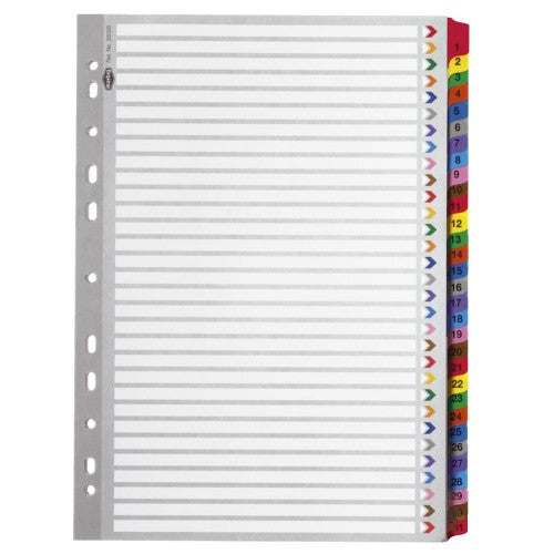 1-31 - Heavy Duty Indices with Plastic Tabs