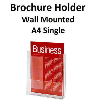 Brochure Holder - Wall Mounted - A4 - Single