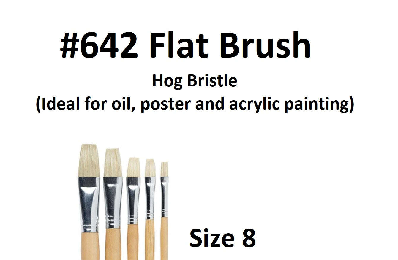 Size 8 - Squirrel 642 Flat Brush