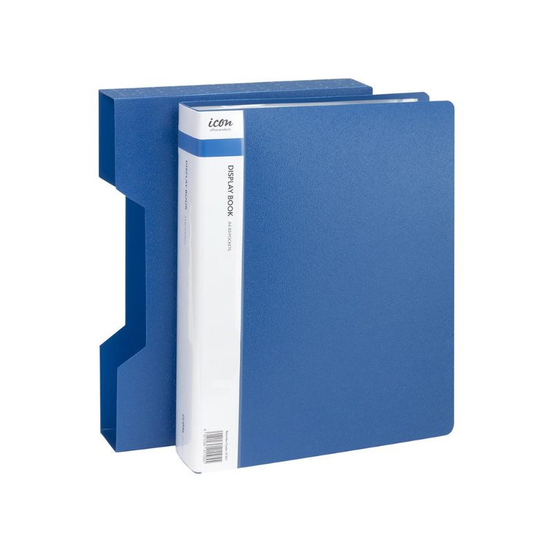 Blue - A4 Clearfile 80 Page - With Case