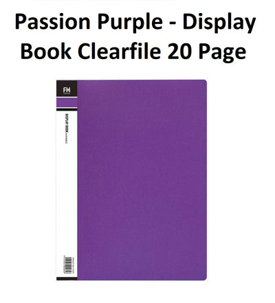 Purple - A4 Clearfile 20 Page