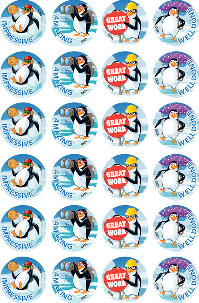 Playful Penguins - Merit Stickers (Pack of 96)