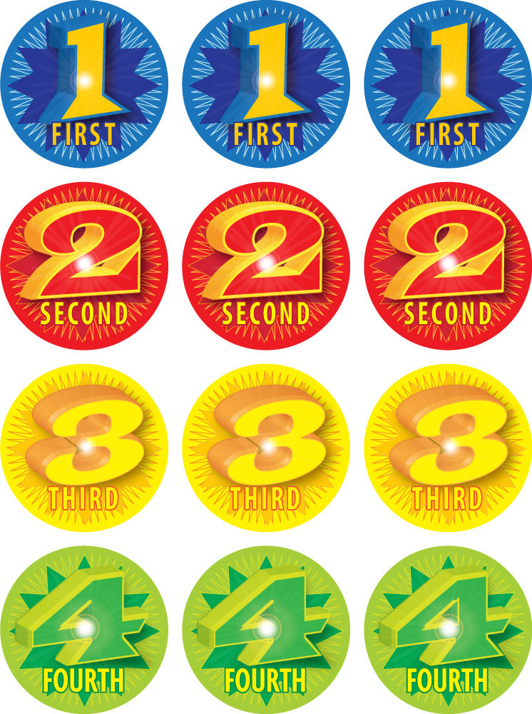 1234 Award - Sports & Events Merit Stickers (Pack of 384)