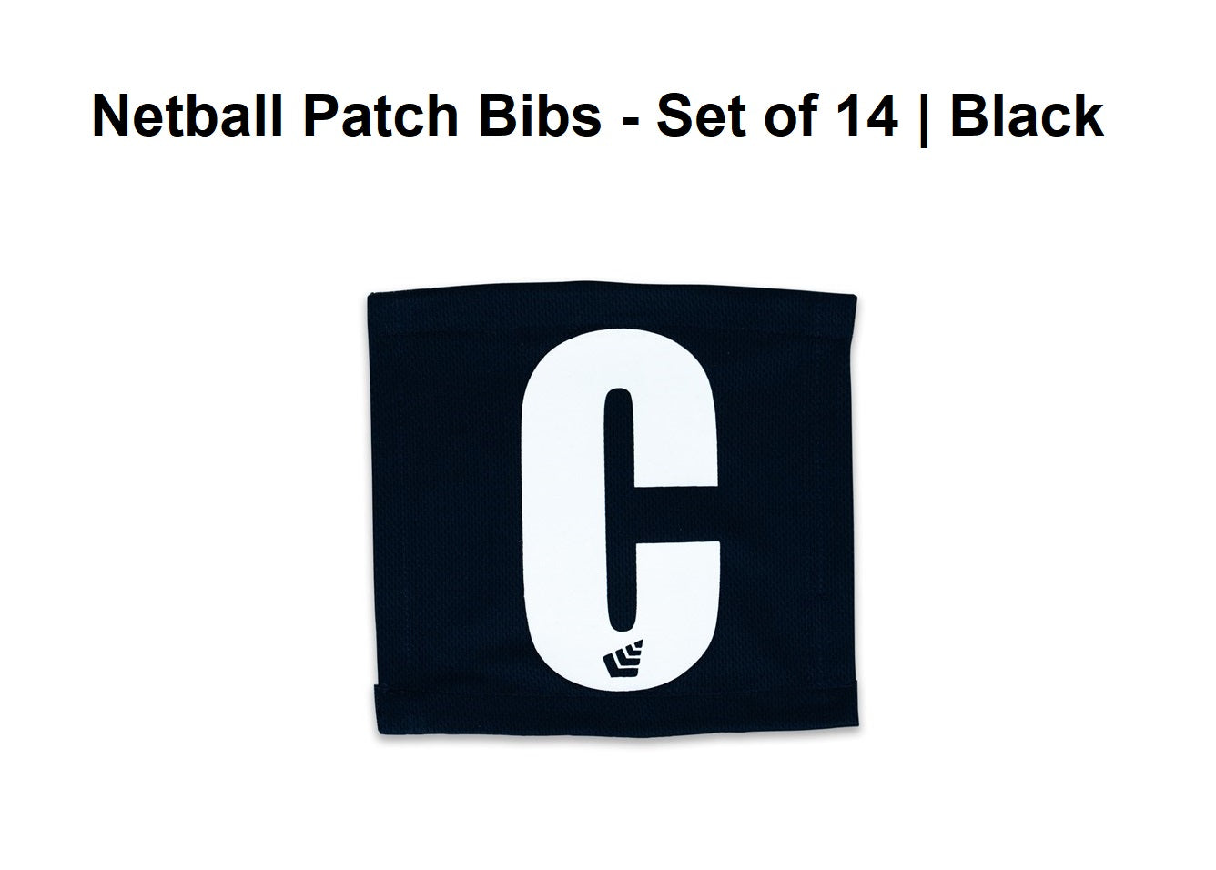 Netball Patch Bibs - Set of 14 | Black