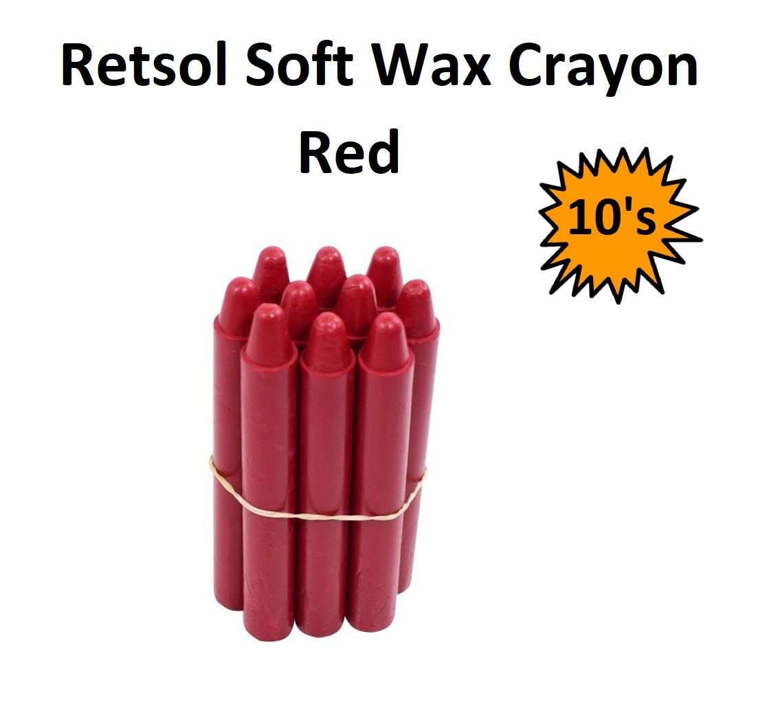 Retsol Soft Wax Crayon - Red 10's