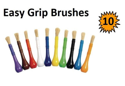 Easy Grip Brushes - Set of 10