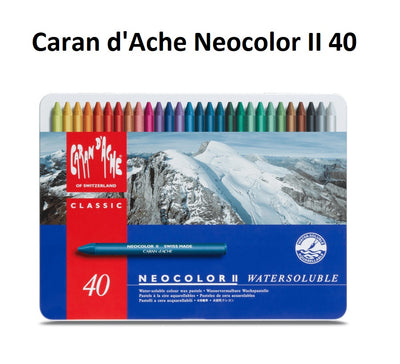 Caran D'Ache - Neocolour II Aquarelle Pastels - 40's