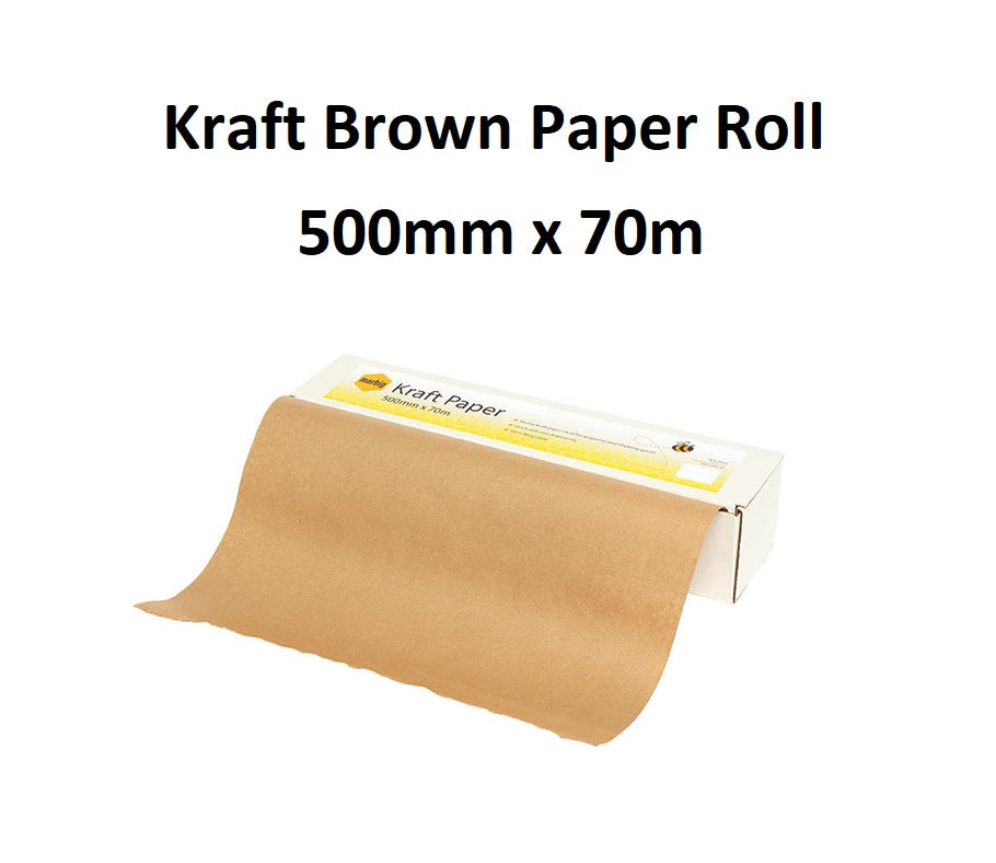 Kraft Brown Paper Roll in Dispenser Box 70 Meter x.500