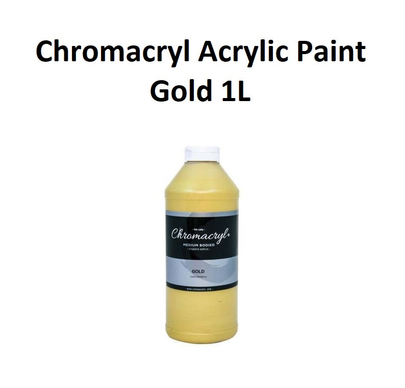 Gold 1L - Chromacryl Acrylic Paint