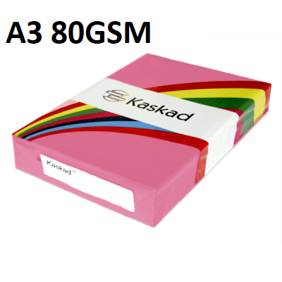 A3 Bullfinch Pink - Kaskad 80gsm 500 Sheets