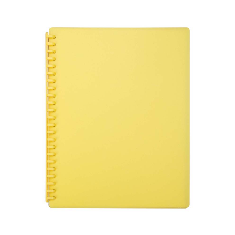 Yellow - A4 Refillable Clearfile 20 Pocket