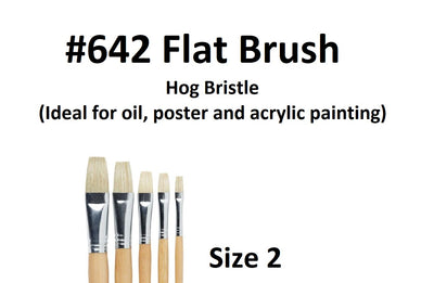 Size 2 - Squirrel 642 Flat Brush