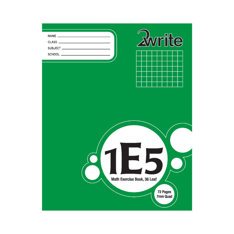 1E5 - Exercise Book - 7mm Quad