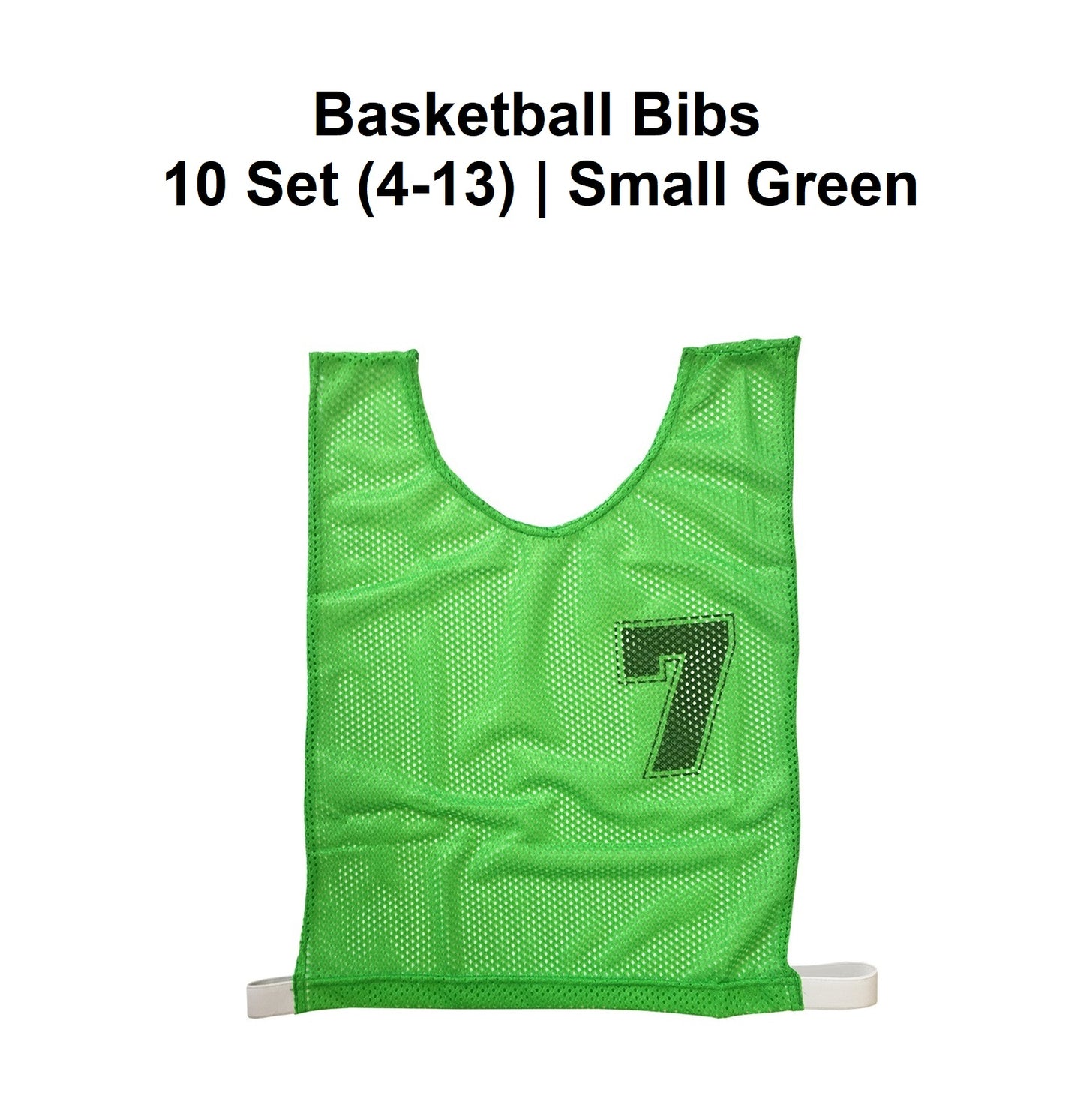Basketball Bibs - 10 Set (4-13) | Small Green