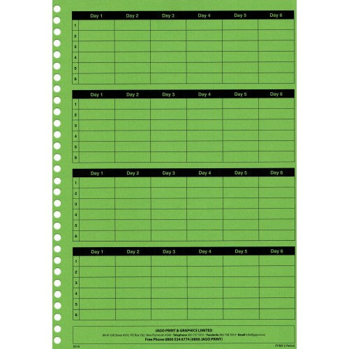 Teachers Planner Refill - 4 Period Refill