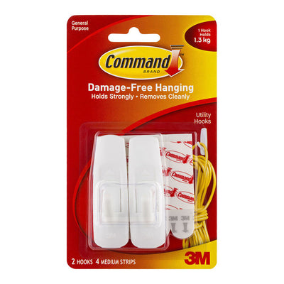Command Hooks - Medium White (Pack of 2)