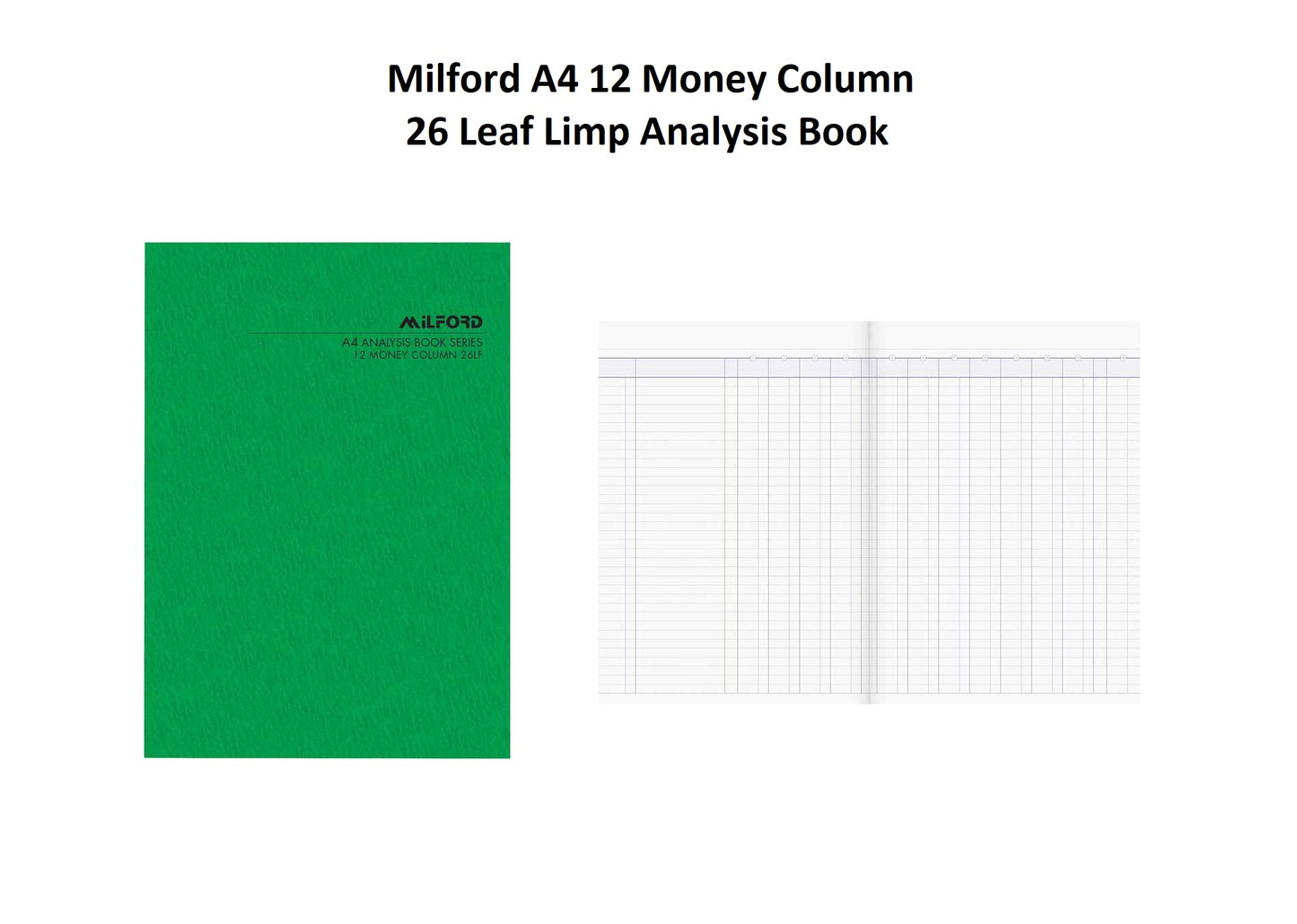 12 Money Column - Account Book A4 Limp 26 leaf