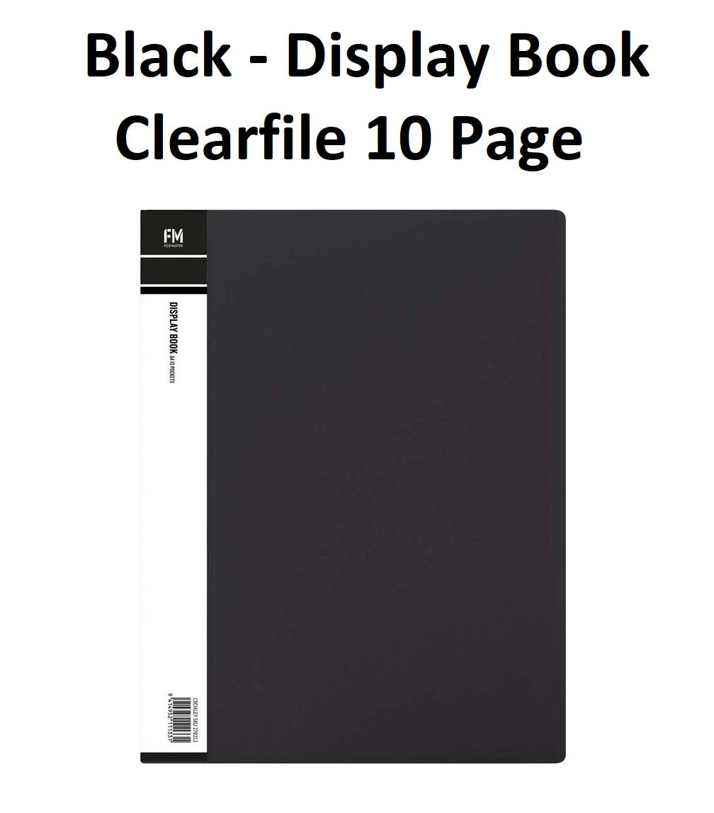 Black - A4 Clearfile 10 Page