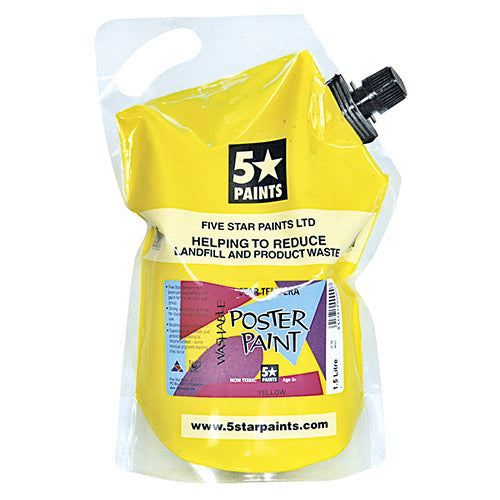 Yellow 1.5L - Star Tempera Poster Paint Pouch