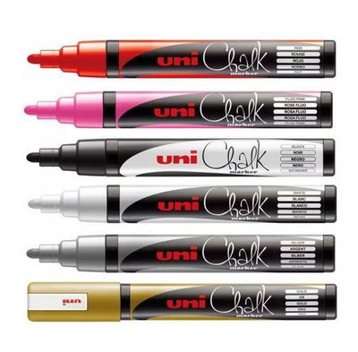 Set of 6 - Window Chalk Markers (Fine Tip)