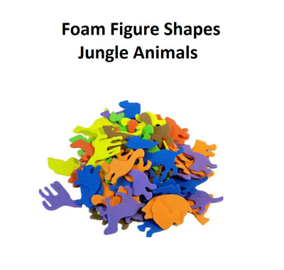 Craft Foam Shapes - Jungle Animals (50pcs)