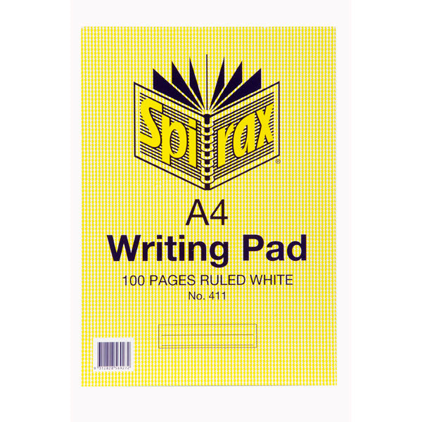 A4 Spirax 411 Writing Pad - 100 Page