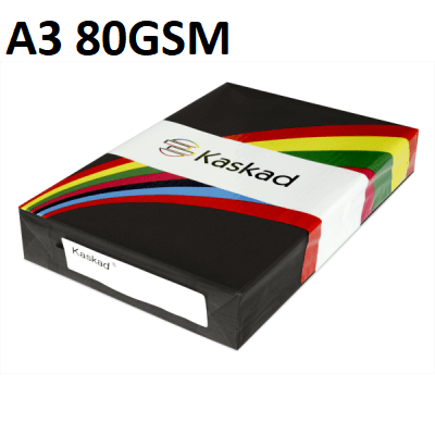 A3 Raven Black - Kaskad 80gsm 500 Sheets