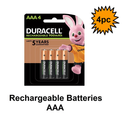 AAA - Rechargeable Batteries - 4 Pack