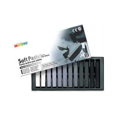 Mungyo Chalk Pastels - Grey Tones 12's